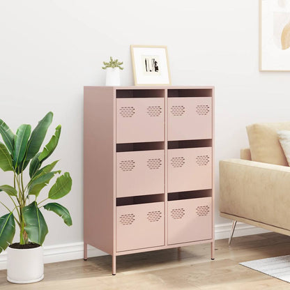 Credenza Rosa 68x39x101,5 cm in Acciaio
