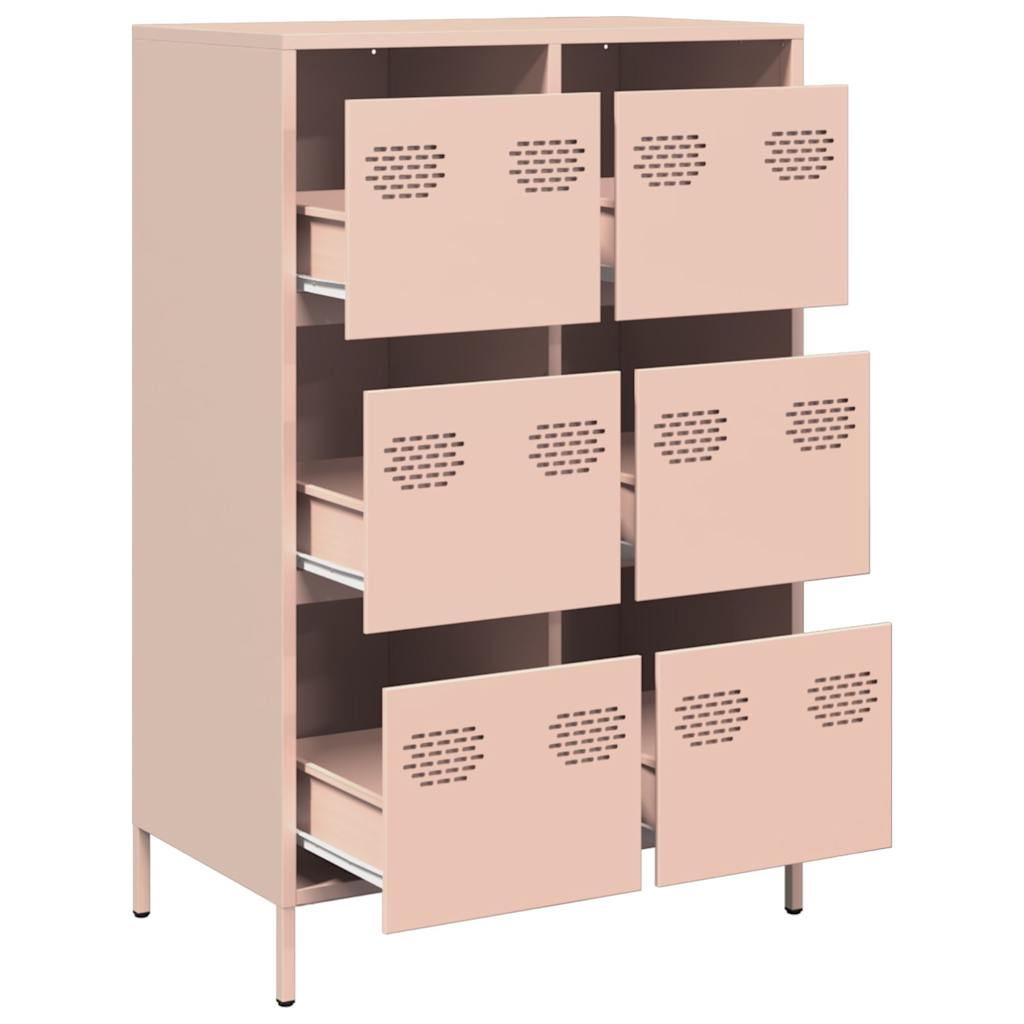 Credenza Rosa 68x39x101,5 cm in Acciaio