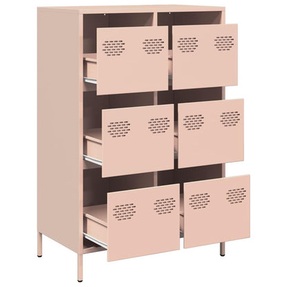 Credenza Rosa 68x39x101,5 cm in Acciaio