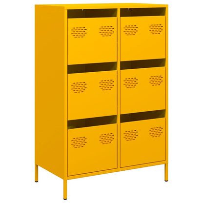 Credenza Giallo Senape 68x39x101,5 cm in Acciaio