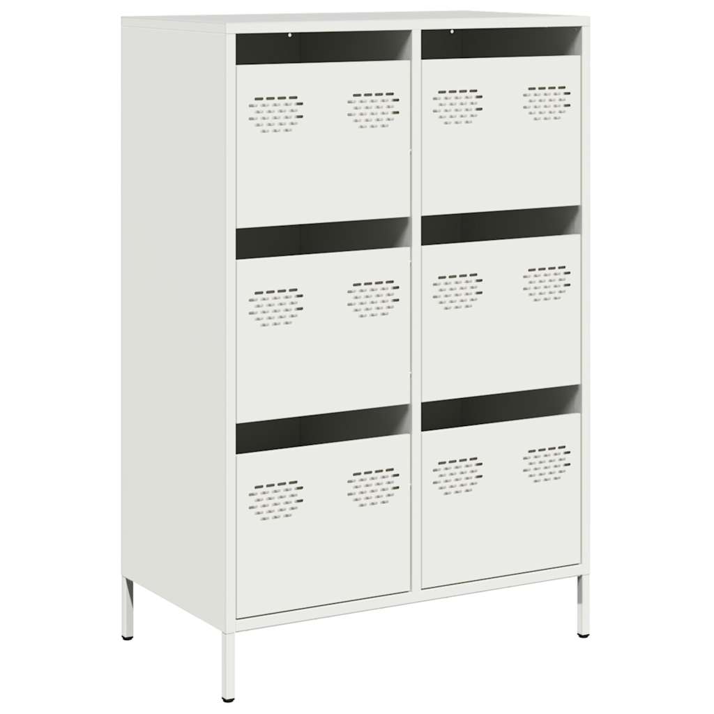 Credenza Bianca 68x39x101,5 cm in Acciaio