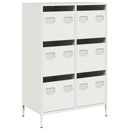 Credenza Bianca 68x39x101,5 cm in Acciaio