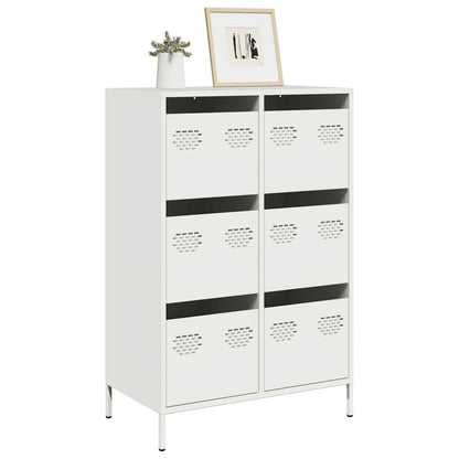 Credenza Bianca 68x39x101,5 cm in Acciaio