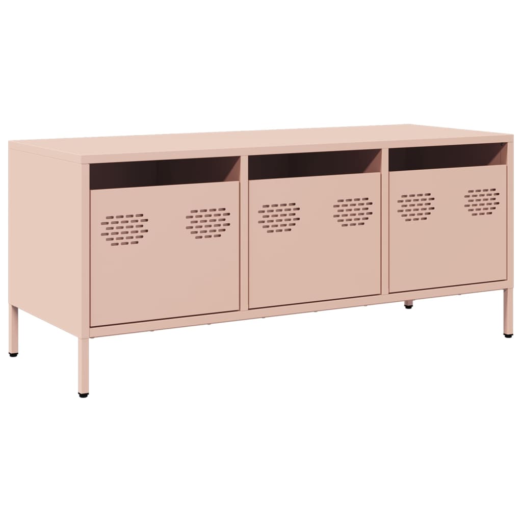 Mobile TV Rosa 101,5x39x43,5 cm in Acciaio Laminato a Freddo