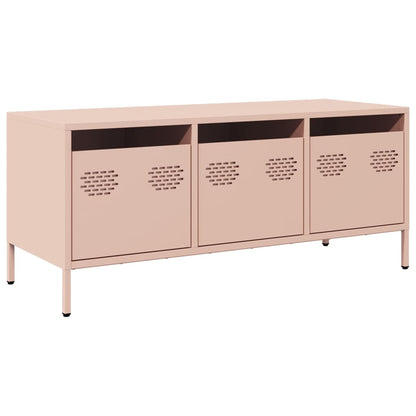 Mobile TV Rosa 101,5x39x43,5 cm in Acciaio Laminato a Freddo