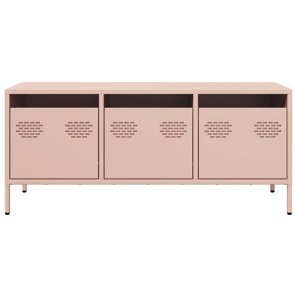 Mobile TV Rosa 101,5x39x43,5 cm in Acciaio Laminato a Freddo