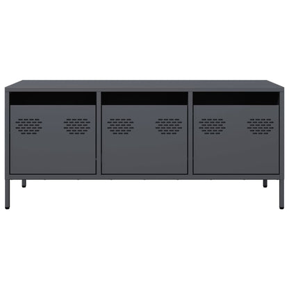 Mobile TV Antracite 101,5x39x43,5 cm Acciaio Laminato a Freddo