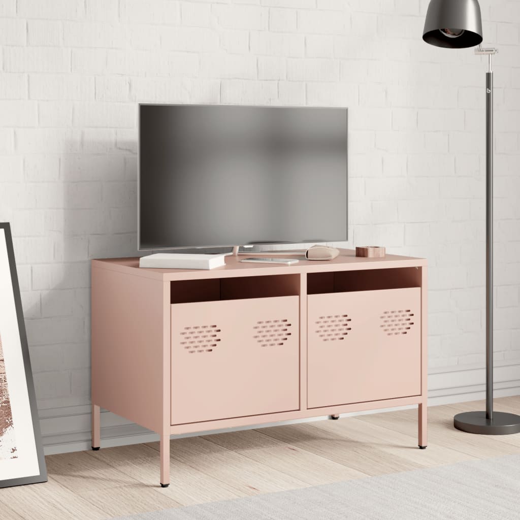 Mobile TV Rosa 68x39x43,5cm in Acciaio Laminato a Freddo