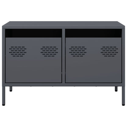 Mobile TV Antracite 68x39x43,5 cm in Acciaio Laminato a Freddo