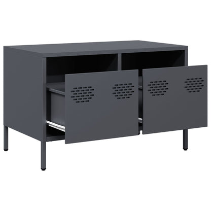 Mobile TV Antracite 68x39x43,5 cm in Acciaio Laminato a Freddo
