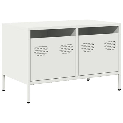 Mobile TV Bianco 68x39x43,5 cm in Acciaio Laminato a Freddo