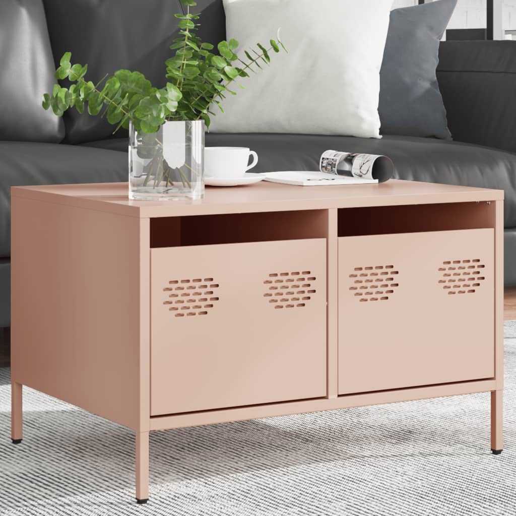 Mobile TV Rosa 68x50x43,5 cm in Acciaio Laminato a Freddo