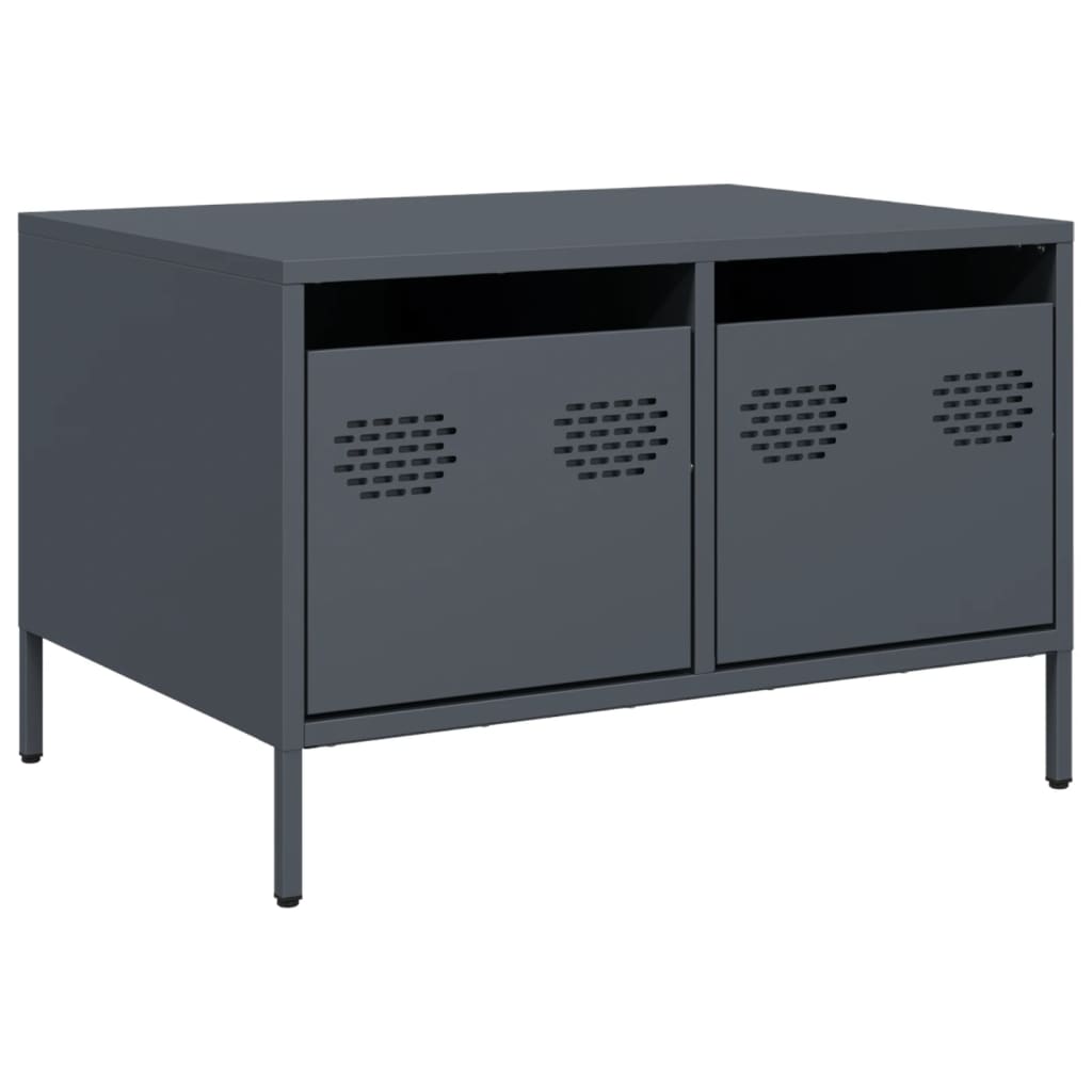 Mobile TV Antracite 68x50x43,5 cm in Acciaio Laminato a Freddo