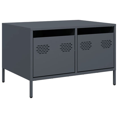Mobile TV Antracite 68x50x43,5 cm in Acciaio Laminato a Freddo