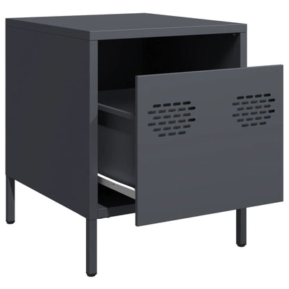 Comodini 2 pz Antracite 35x39x43,5 cm in Acciaio