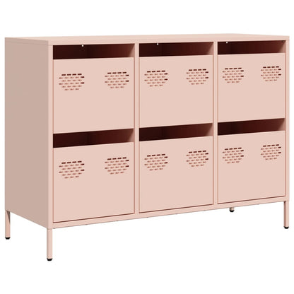 Credenza Rosa 101,5x39x73,5 cm in Acciaio Laminato a Freddo