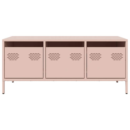 Tavolino Rosa 101,5x50x43,5 cm in Acciaio Laminato a Freddo