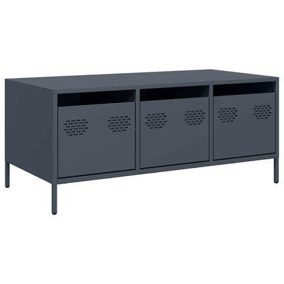 Tavolino Antracite 101,5x50x43,5cm in Acciaio Laminato a Freddo