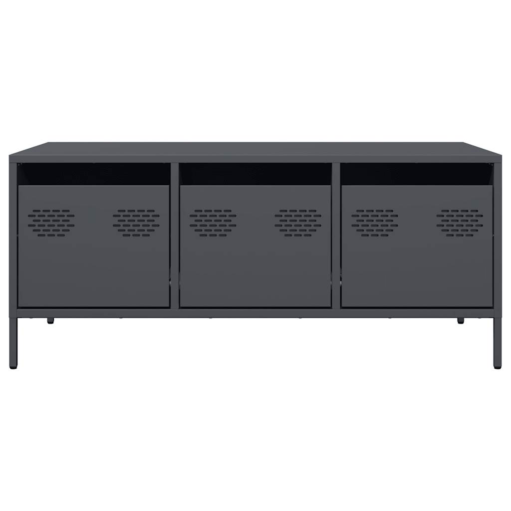 Tavolino Antracite 101,5x50x43,5cm in Acciaio Laminato a Freddo