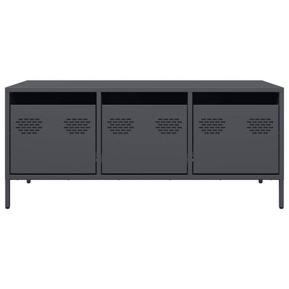 Tavolino Antracite 101,5x50x43,5cm in Acciaio Laminato a Freddo