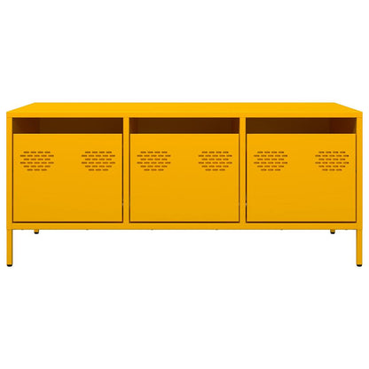 Tavolino Giallo 101,5x50x43,5 cm Acciaio Laminato a Freddo