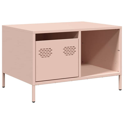 Tavolino Rosa 68,5x50x43,5 cm in Acciaio Laminato a Freddo