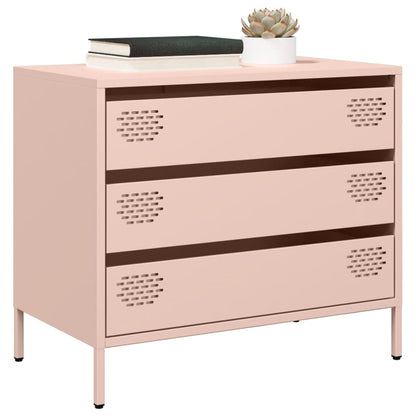 Credenza Rosa 68x39x58,5 cm in Acciaio Laminato a Freddo