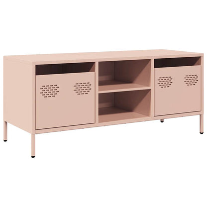 Mobile TV Rosa 101,5x39x43,5 cm in Acciaio Laminato a Freddo