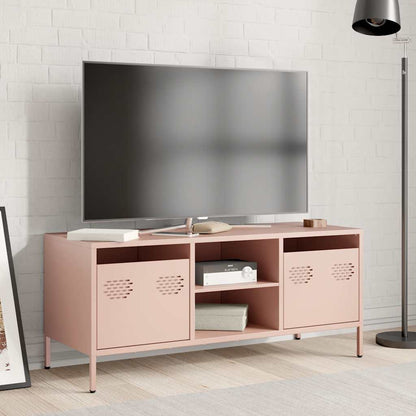 Mobile TV Rosa 101,5x39x43,5 cm in Acciaio Laminato a Freddo