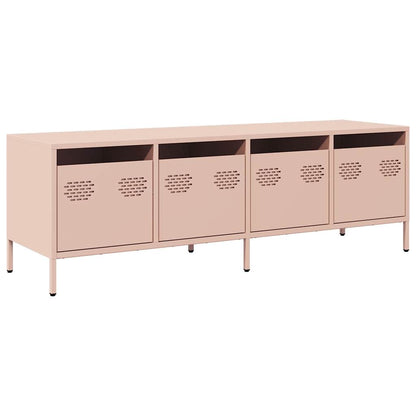 Mobile TV Rosa 135x39x43,5 cm in Acciaio Laminato a Freddo