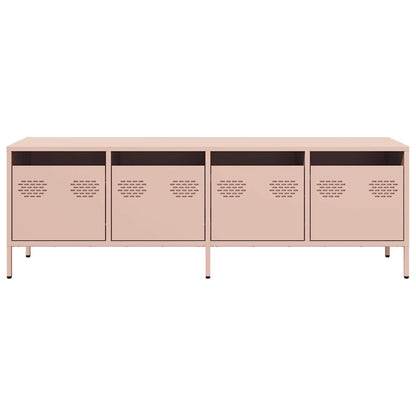 Mobile TV Rosa 135x39x43,5 cm in Acciaio Laminato a Freddo