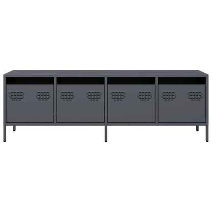 Mobile TV Antracite 135x39x43,5 cm Acciaio Laminato a Freddo