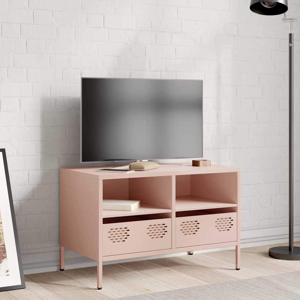 Mobile TV Rosa 68x39x43,5cm in Acciaio Laminato a Freddo