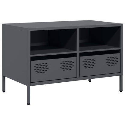 Mobile TV Antracite 68x39x43,5 cm in Acciaio Laminato a Freddo