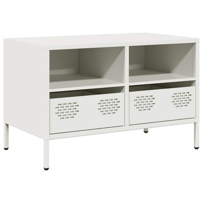 Mobile TV Bianco 68x39x43,5 cm in Acciaio Laminato a Freddo