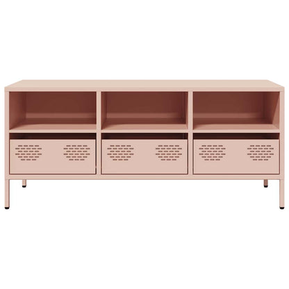 Mobile TV Rosa 101,5x39x43,5 cm in Acciaio Laminato a Freddo