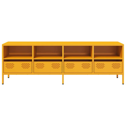 Mobile TV Giallo Senape 135x39x43,5 cm in Acciaio