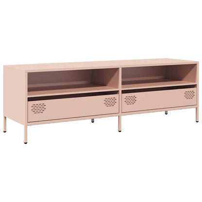 Mobile TV Rosa 135x39x43,5 cm in Acciaio Laminato a Freddo