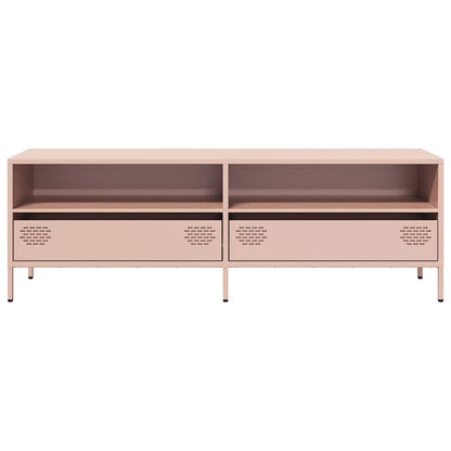 Mobile TV Rosa 135x39x43,5 cm in Acciaio Laminato a Freddo