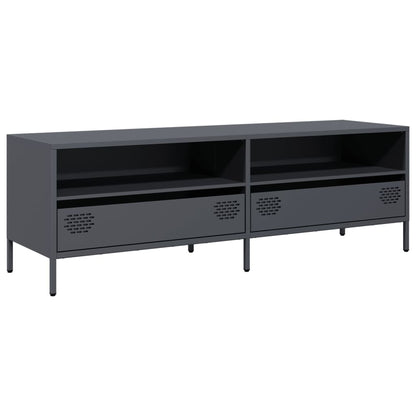 Mobile TV Antracite 135x39x43,5 cm Acciaio Laminato a Freddo