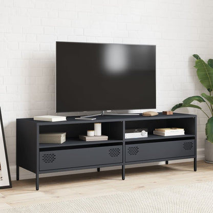 Mobile TV Antracite 135x39x43,5 cm Acciaio Laminato a Freddo