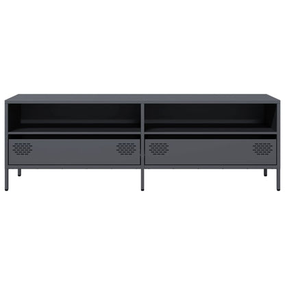 Mobile TV Antracite 135x39x43,5 cm Acciaio Laminato a Freddo