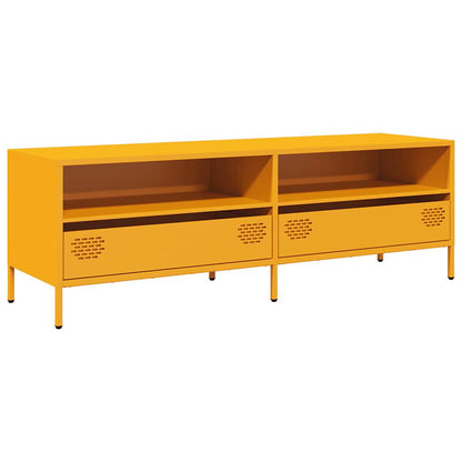 Mobile TV Giallo Senape 135x39x43,5 cm in Acciaio