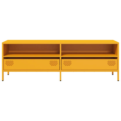 Mobile TV Giallo Senape 135x39x43,5 cm in Acciaio