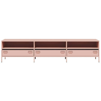 Mobile TV Rosa 202x39x43,5 cm in Acciaio Laminato a Freddo