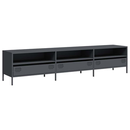Mobile TV Antracite 202x39x43,5 cm Acciaio Laminato a Freddo