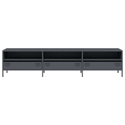 Mobile TV Antracite 202x39x43,5 cm Acciaio Laminato a Freddo