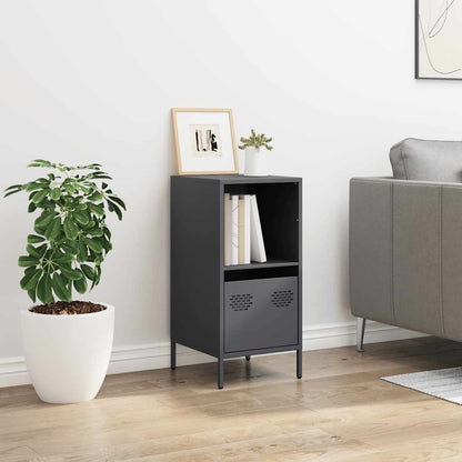 Credenza Antracite 35x39x73,5 cm in Acciaio Laminato a Freddo