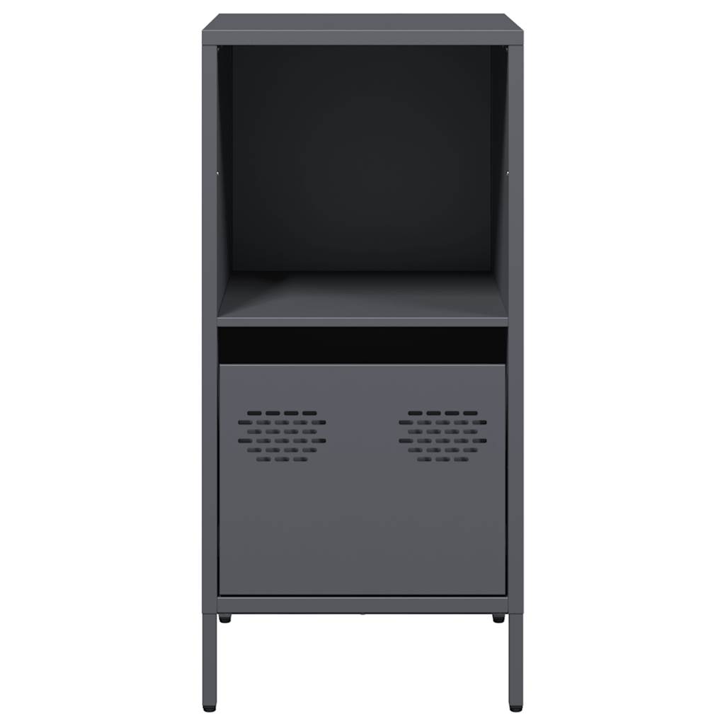 Credenza Antracite 35x39x73,5 cm in Acciaio Laminato a Freddo