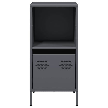 Credenza Antracite 35x39x73,5 cm in Acciaio Laminato a Freddo